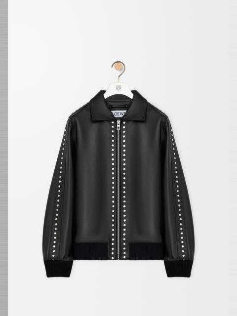 Bomber jacket in nappa lambskin
