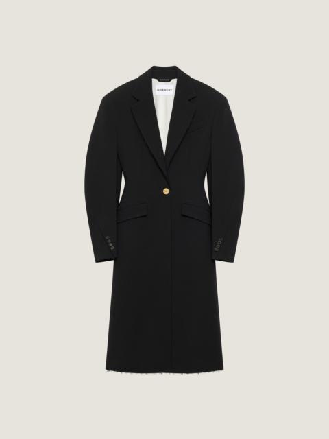 COCOON FITTED COAT IN WOOL