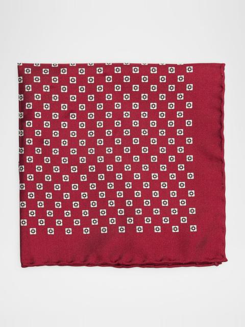 Men's Geometric Silk Pocket Square