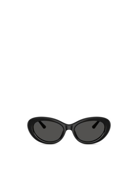 oval-frame sunglasses