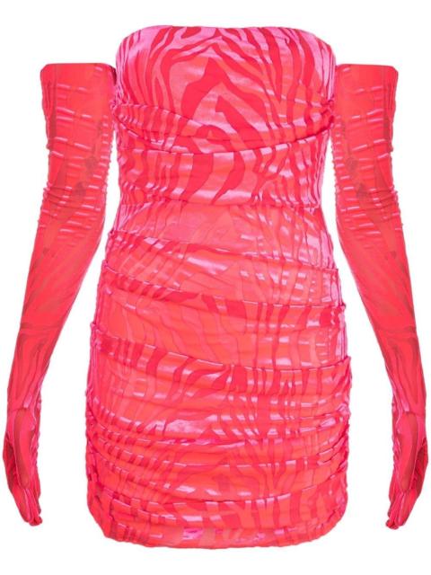 Colter ruched devoré minidress
