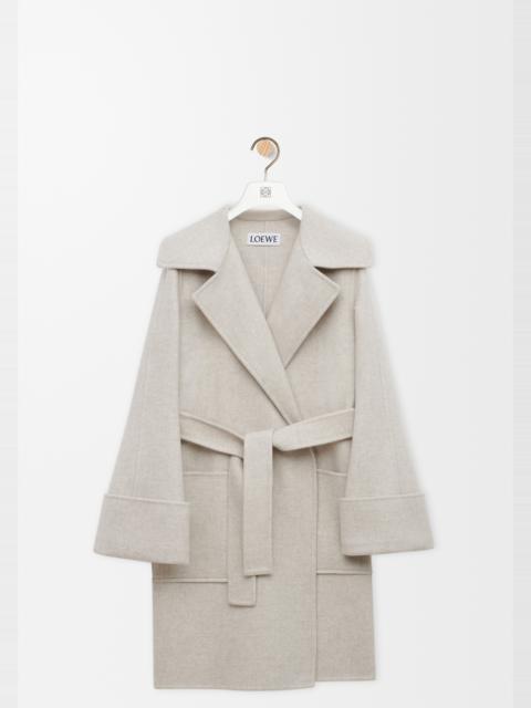 Belted coat in cashmere