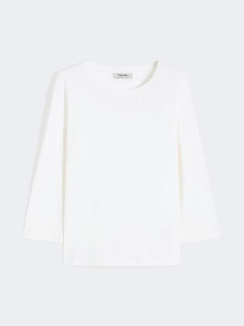 T-shirt in maglia di cotone - WHITE