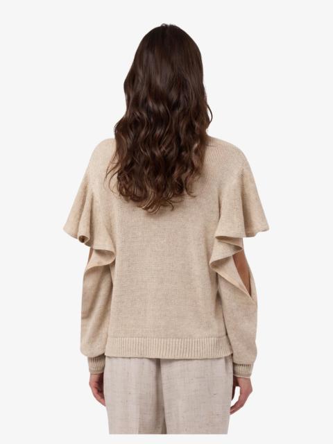 LINEN AND COTTON PULLOVER
