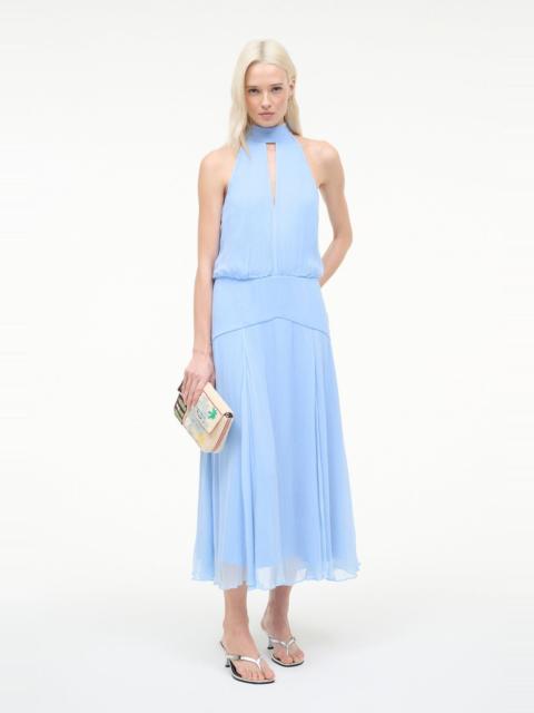 STAUD CAMRYN DRESS CLEAR BLUE