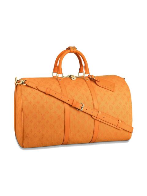 Louis Vuitton Keepall Bandouliere Monogram Denim 50 Ocre