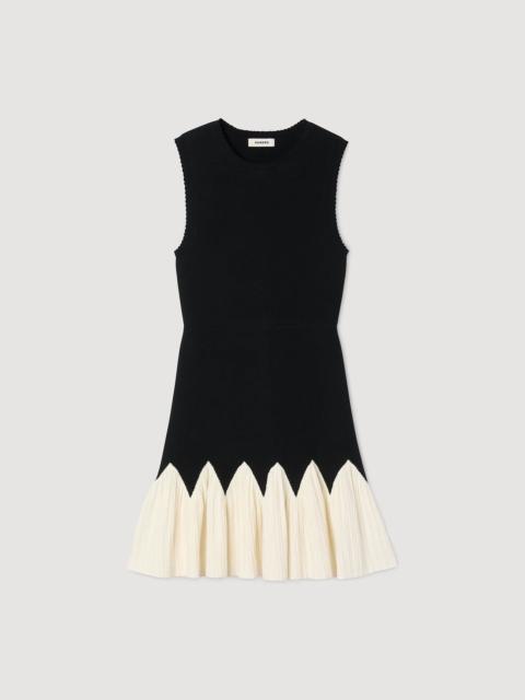 TWO-TONE MINI KNIT DRESS