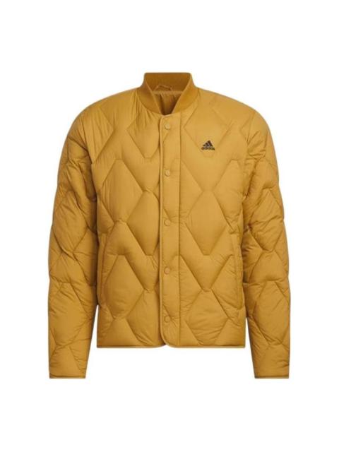 adidas Regular Varsity Down Jacket 'Yellow' IX7085