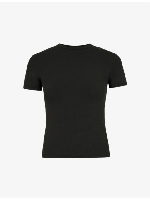 Round-neck cotton-jersey T-shirt