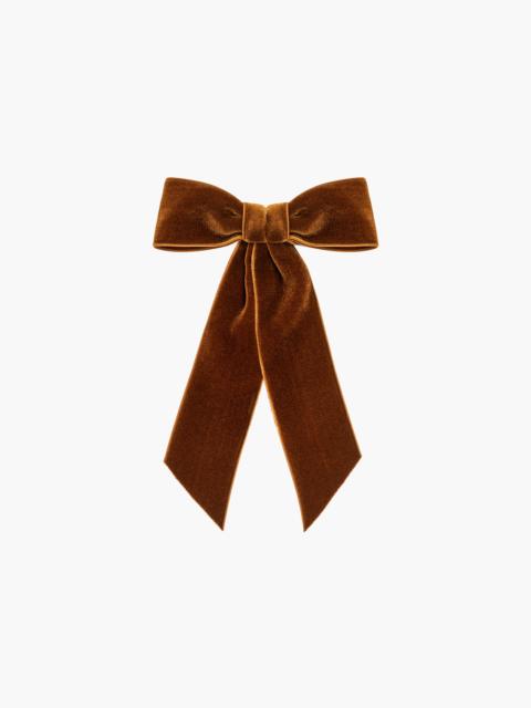Wide Velvet Bow Barrette