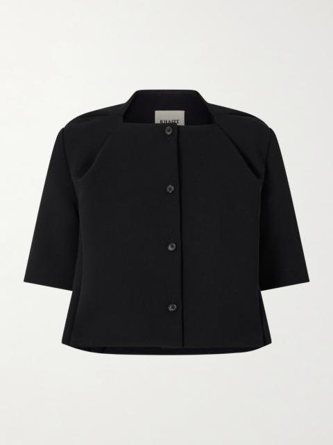 Franc Cropped Crepe Jacket