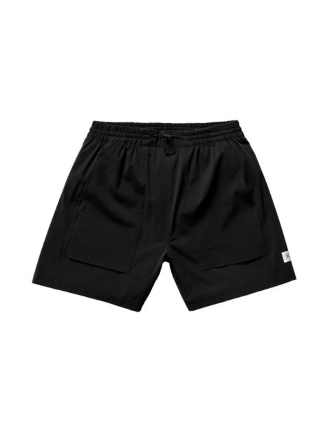 Stretch Nylon Utility Swim Short 6" Black