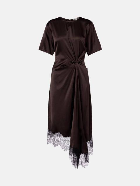 Sonoma lace-trimmed silk-blend midi dress