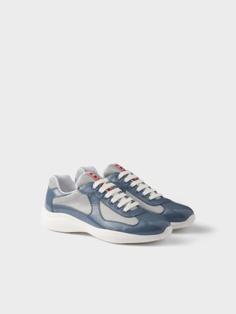 Patent leather and technical fabric Prada America's Cup sneakers