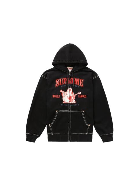 Supreme True Religion Zip Up Hooded Sweatshirt Black
