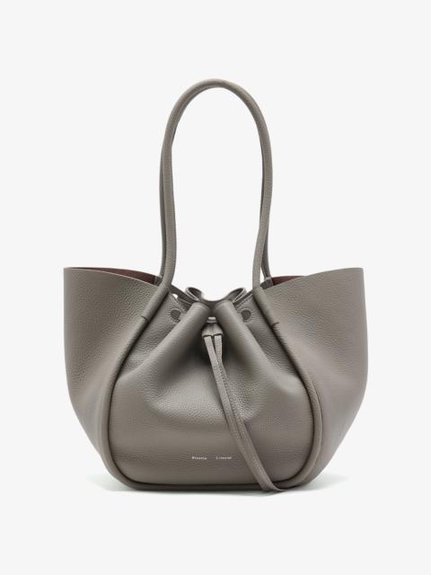 Large Ruched Tote in Soft Pebbled Calf