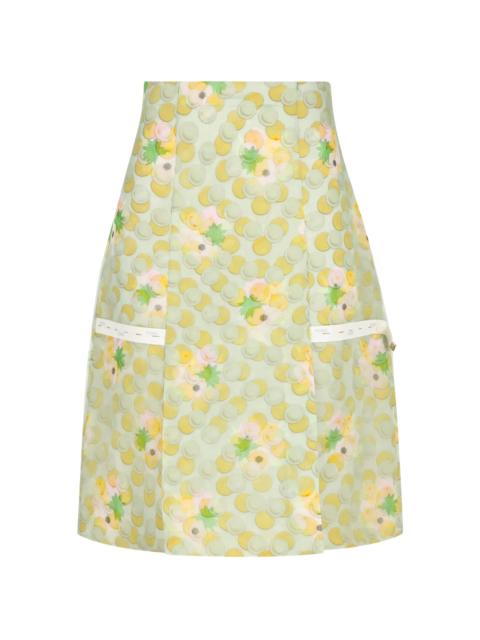 Fendi Floral-print Pocket Midi Skirt