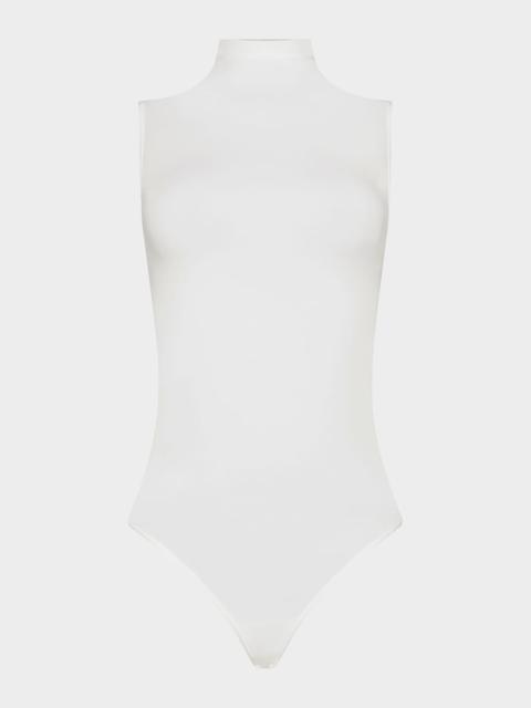 Sleeveless Mock-Neck String Bodysuit