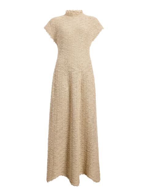Ema Knit Hemp-Silk Maxi Dress tan