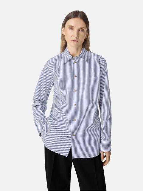 Pinstripe Cotton Poplin Shirt