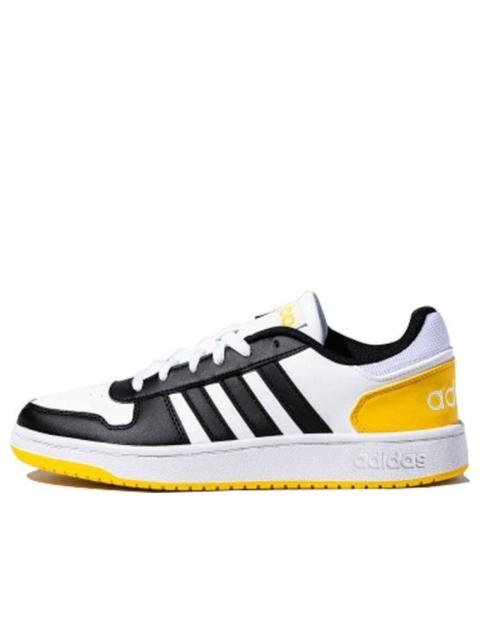 adidas neo Hoops 2.0 'Black White Yellow' FW5993