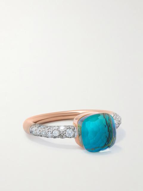 Nudo Petit 18-karat White And Rose Gold Multi-stone Ring
