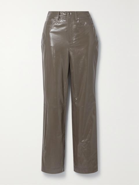 Lynn Leather Straight-leg Pants