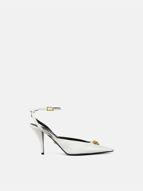 La Medusa Leather Slingback Pumps 85 mm