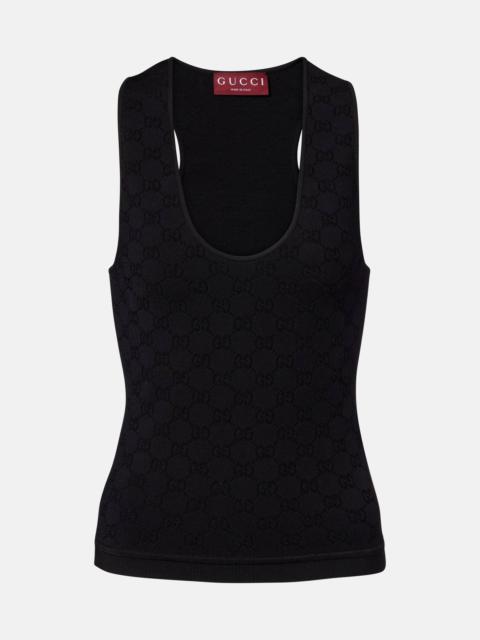 GG cotton-blend jacquard tank top