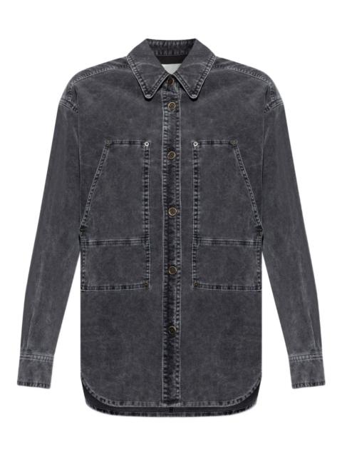 patch-pocket corduroy shirt