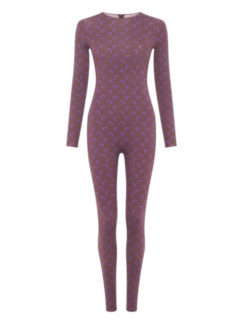 moon-print jersey jumpsuit