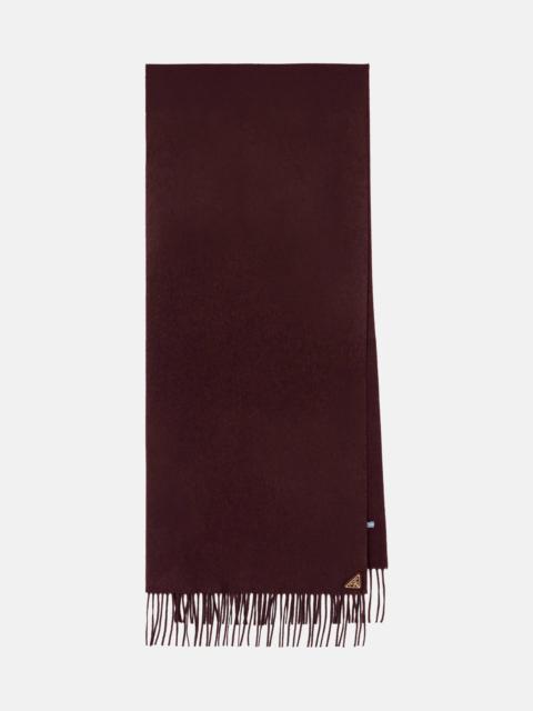 Fringed silk and cashmere scarf