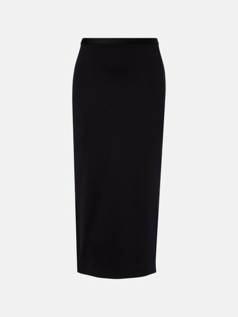 Piuma jersey pencil skirt