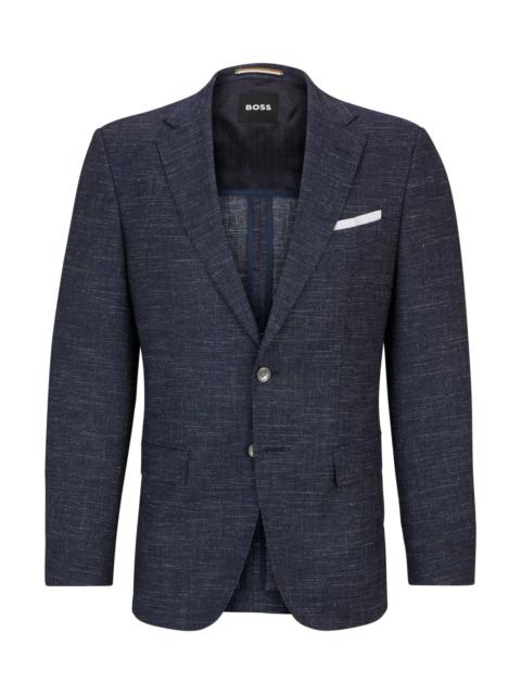 SLIM-FIT JACKET IN A PATTERNED WOOL BLEND