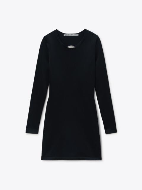 Metal Logo Minidresss in Matte Jersey