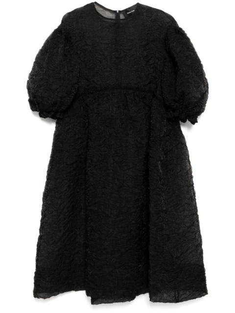 ruffle detail smock dress