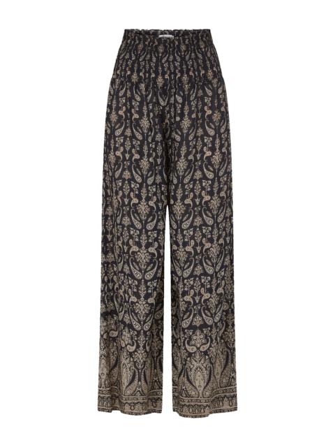 CALLAWAY SMOCKED WIDE-LEG PANT