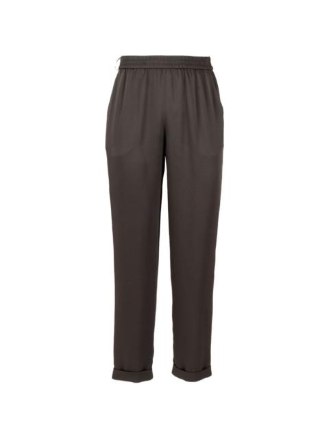 elasticated tapered trousers