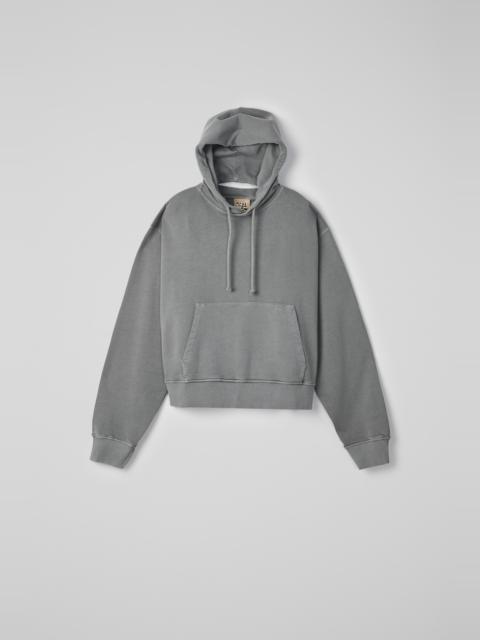 Gray Mineral Dye Boxy Hoodie
