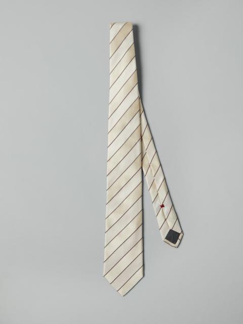 Striped silk chevron tie