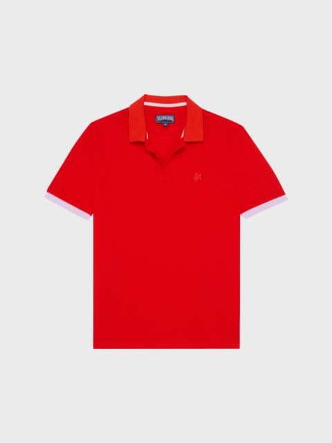 MEN COTTON PIQUE POLO SHIRT SOLID