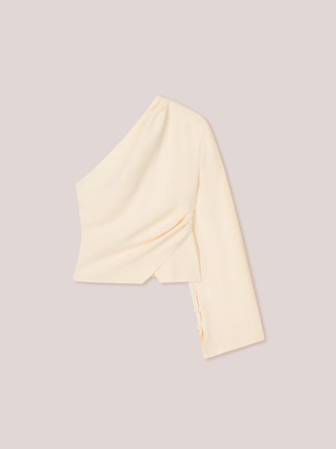 LAURINE - Asymmetric one sleeve top - Vanilla