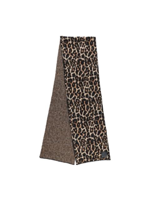leopard print wool scarf