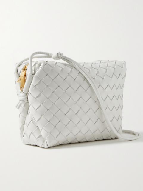 Loop small intrecciato leather shoulder bag White