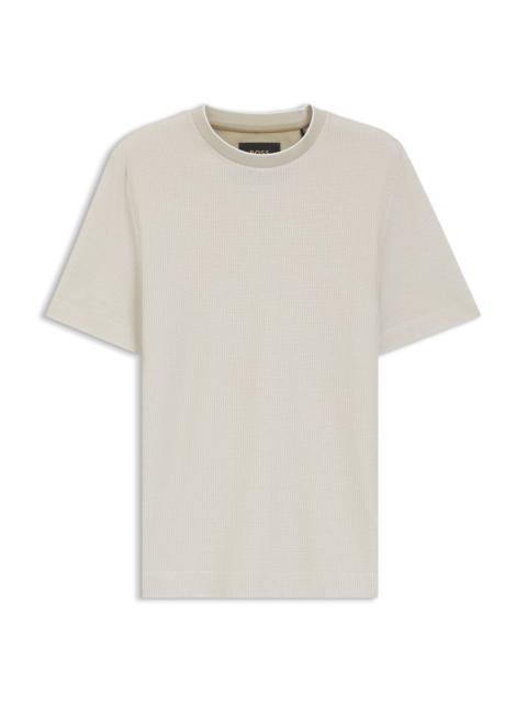 COTTON-SILK T-SHIRT WITH RICH STRUCTURE