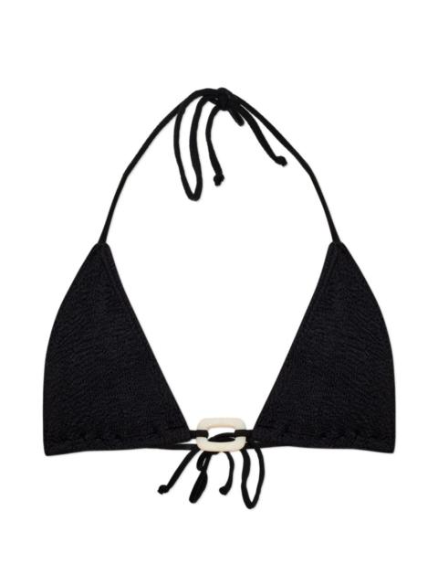 textured ring detail bikini top