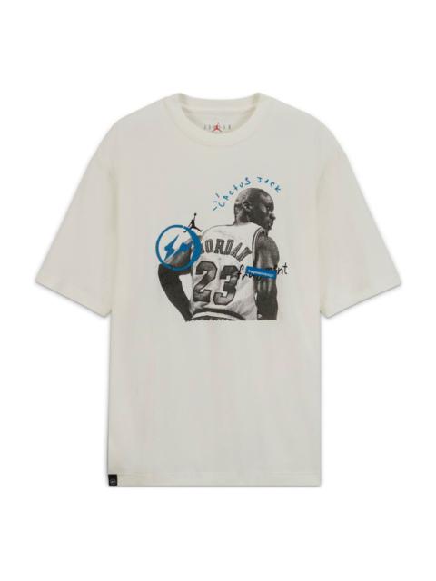 Air Jordan x Travis Scott x Fragment Design T-Shirt 'White Blue' DJ0620-133