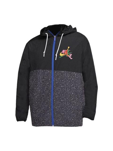 Air Jordan Casual Windproof Woven Jacket Men's Gray Black CT9369-011