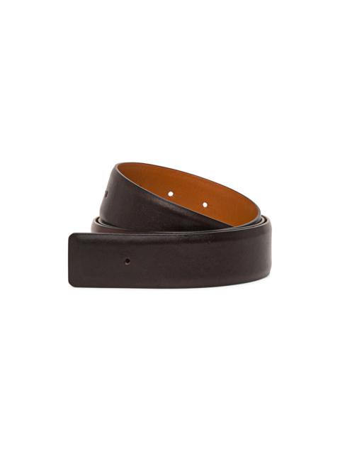 Brown leather belt strap