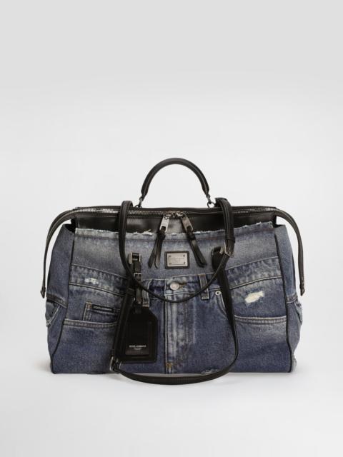 Vittoria handbag in denim patchwork